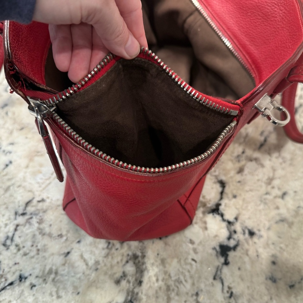 Salvatore Ferragamo EUC Verve Vintage Red Calfskin Leather Satchel - Picture 11 of 13